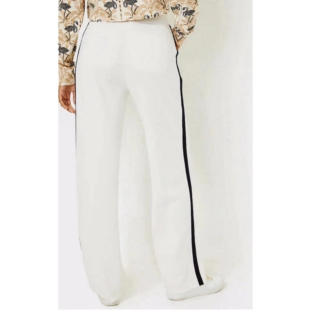 Lilly Pulitzer Dylana Track Pants Womens Medium White Luxletic UPF 50+